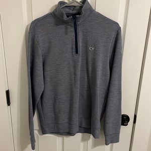 Men’s Small Vineyard Vines Saltwater Blue Quarter-Zip